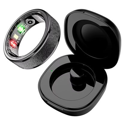 R10 Smart Ring with Charging Case for Men Women, Health and Sleep Monitor, 5ATM Waterproof, Multi-Sport Mode