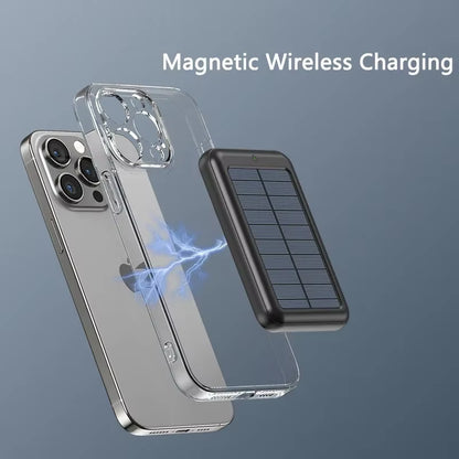 Solar Power Bank 20000Mah Magnetic Wireless Charger Magsafe Powerbank for Iphone 15 14 13 12 Mini Portable Charger Spare Battery