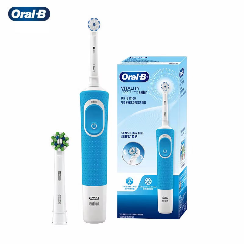 D100 Electric Toothbrush 2D Vitality Cleaning Teeth Brush Waterproof Electronic Teeth Brush Inductive Charger with Timer