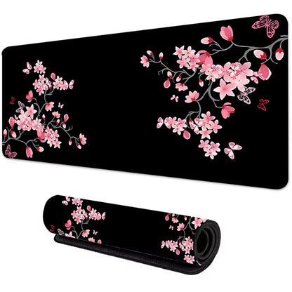 Sakura Scenery Mouse Pad Large Anti-Slip Rubber Gaming Mousepad Durable Desk Pad Thick Seam Edge Suitable for Office and Gaming